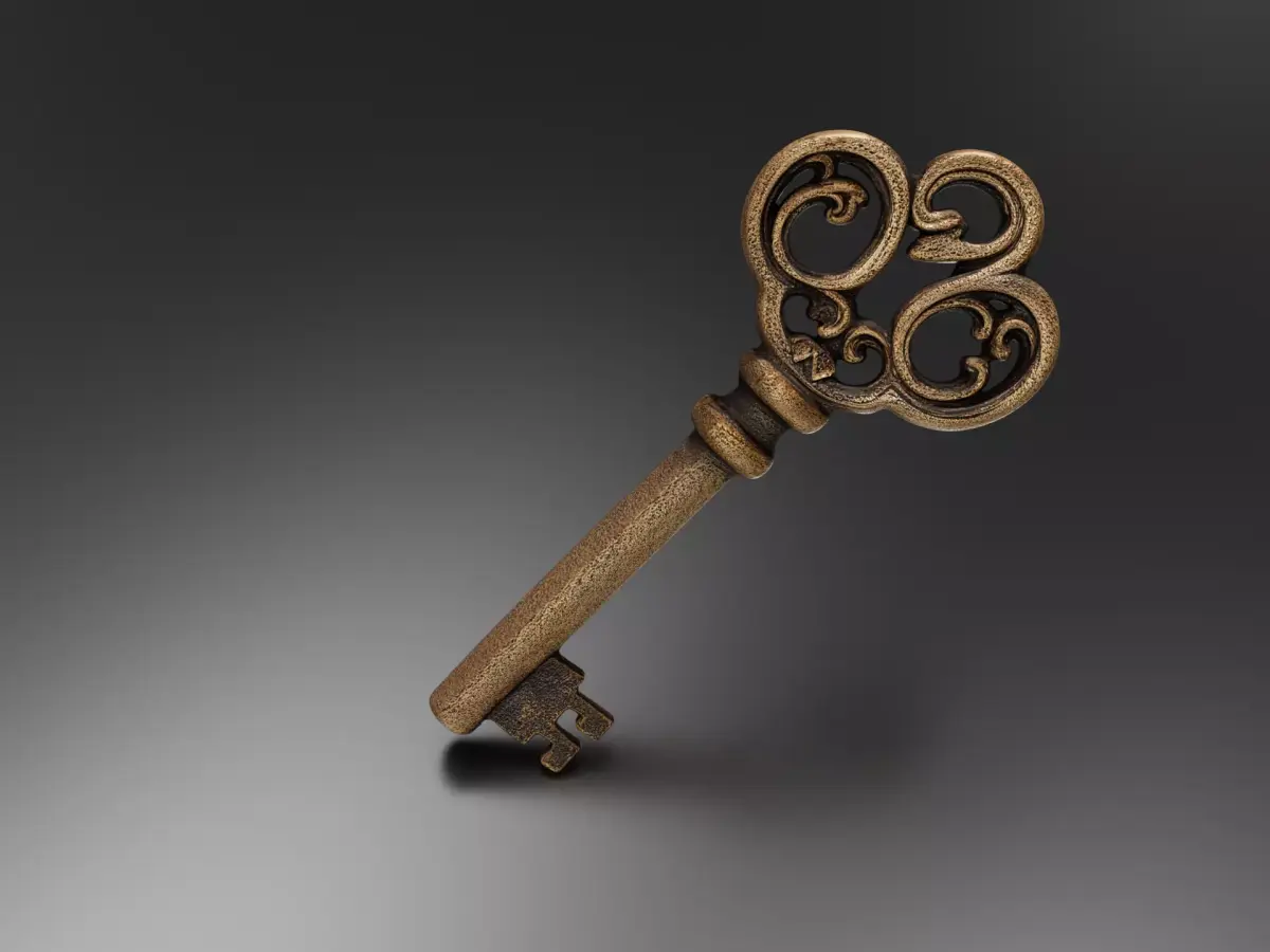 Brass key 3D print model
