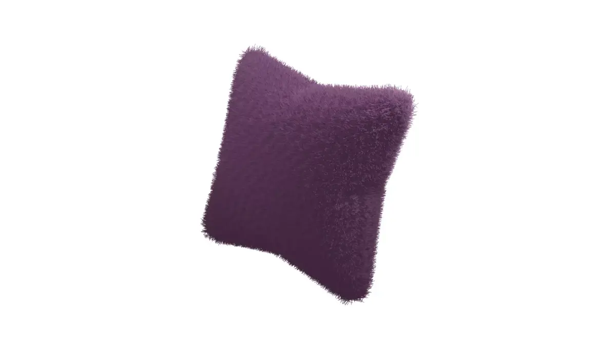 Square Faux Fur Pillow 1 3D Model Free 3D print model