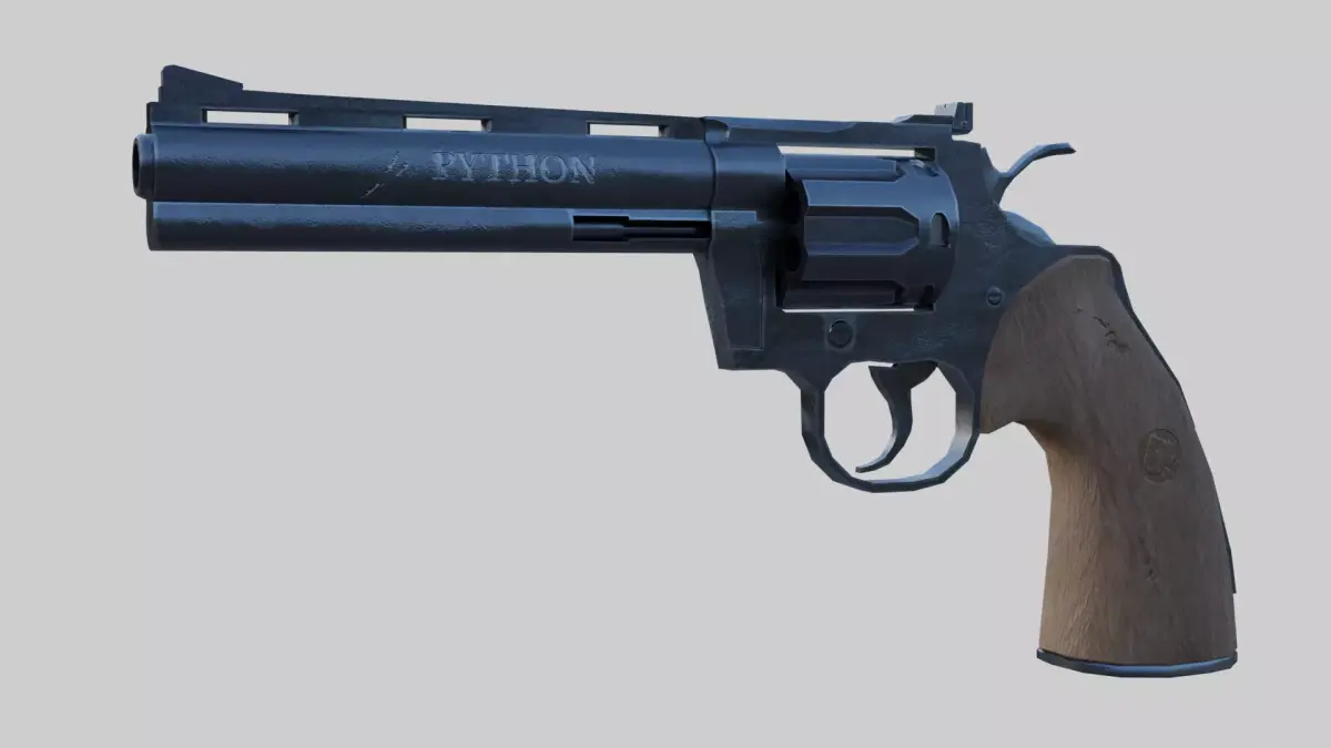  Revolver Magnum Colt Python Low-poly 3D model