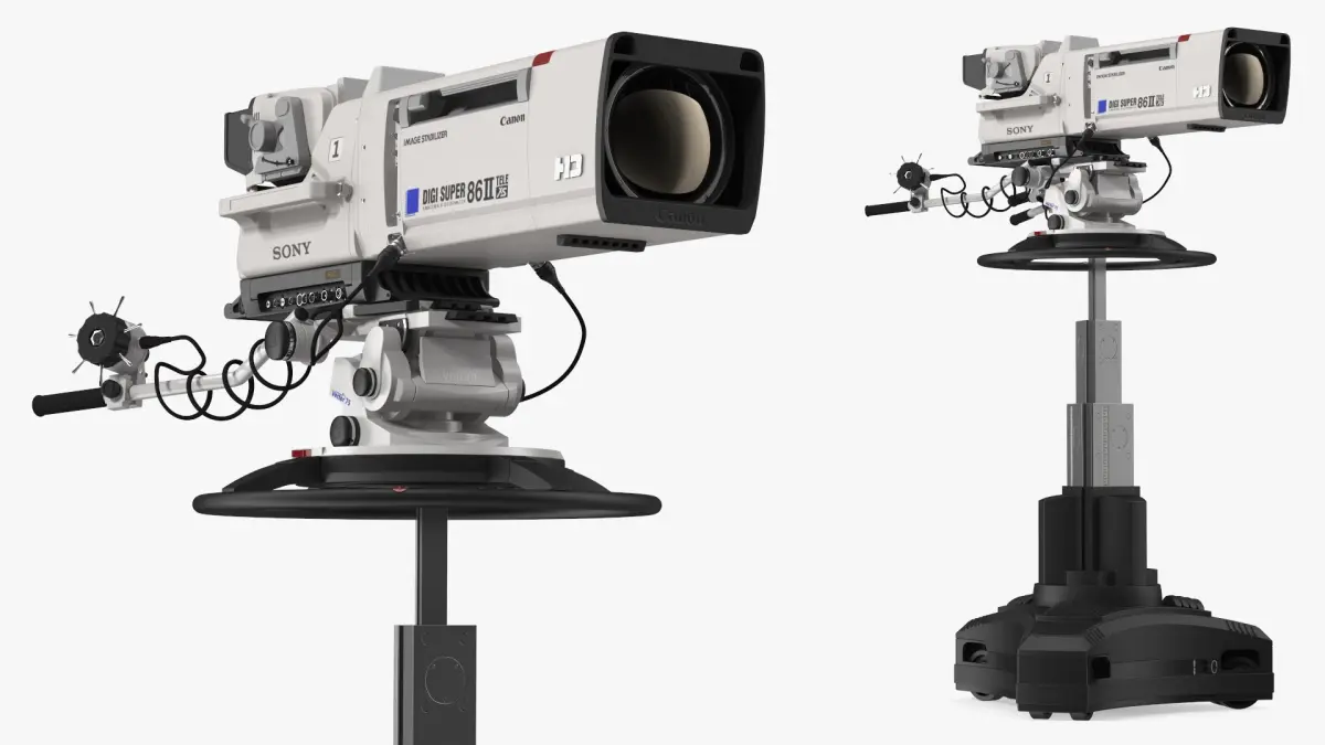 Sony Broadcast Camera with Stand 3D model purchase