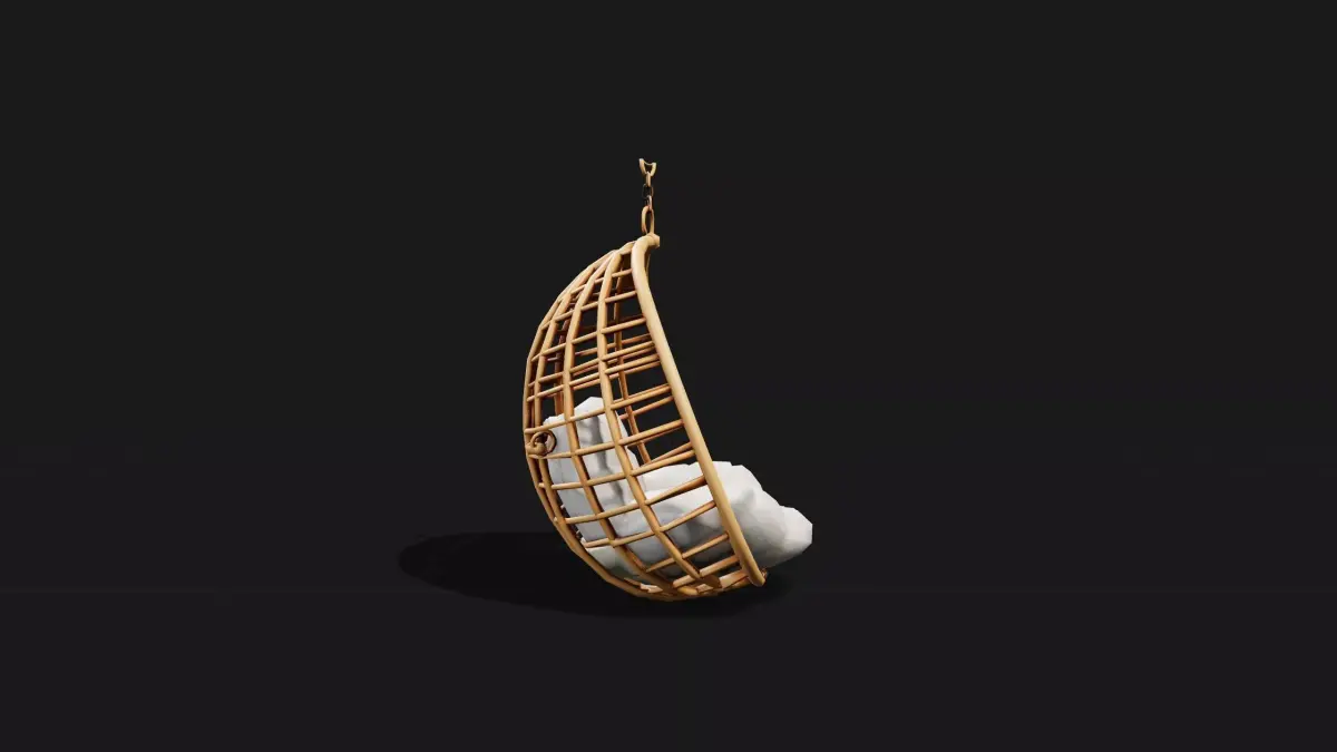 Hanging egg chair  Free low-poly 3D model