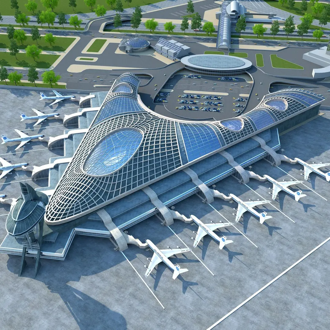 Airport 3D model get