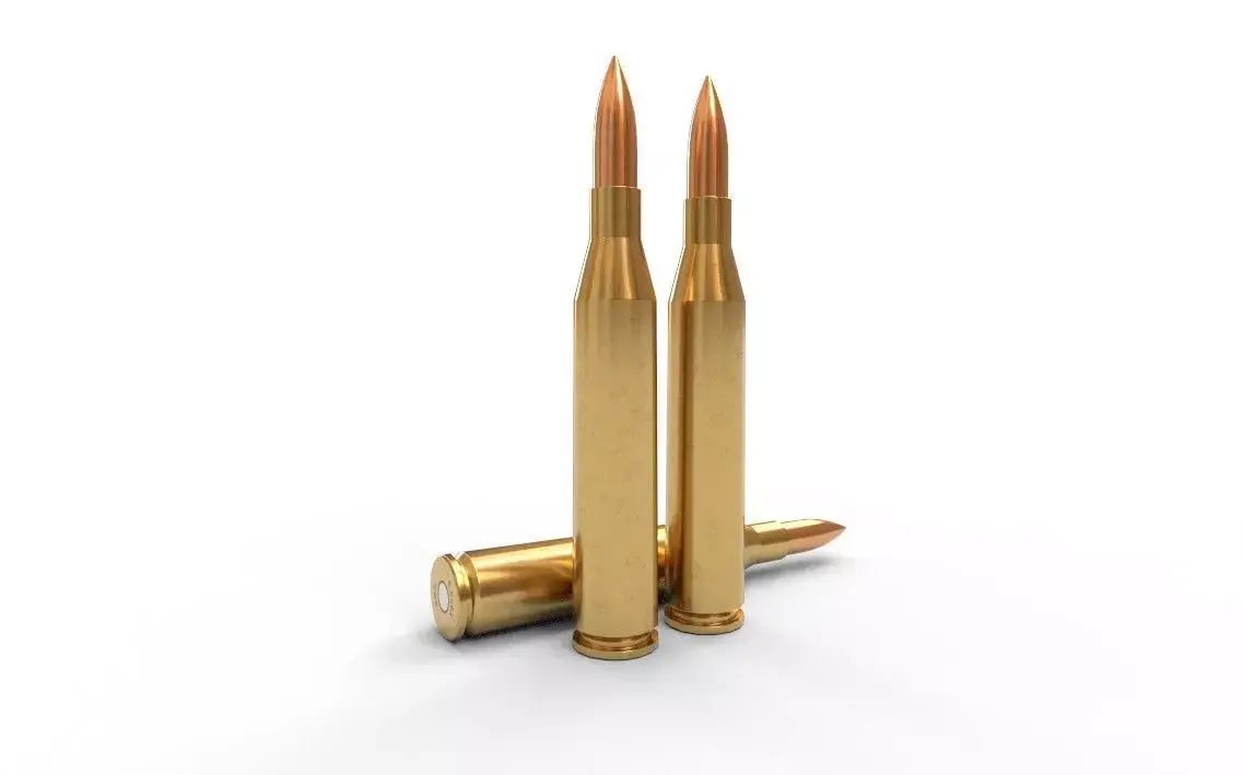 65x68mm Ammo Low-poly 3D model