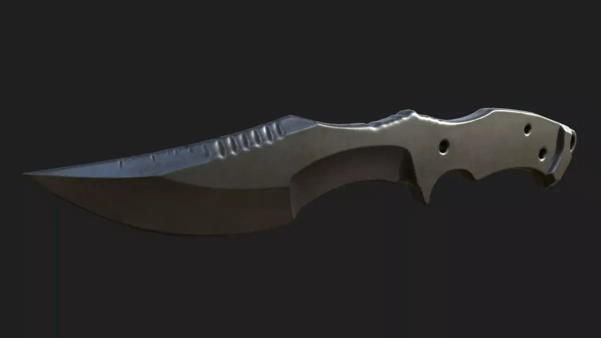 Rustic Hunter Knife - Game Ready - 4K PBR Low-poly 3D model