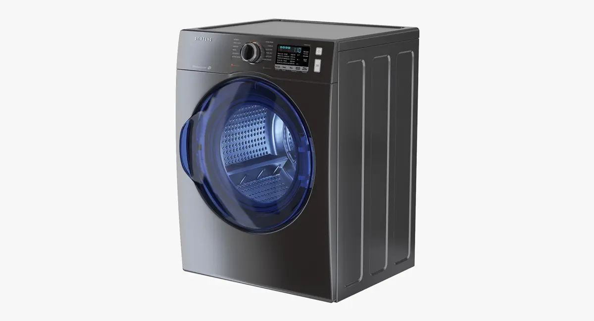 Samsung Inox Front Load Dryer 3D model