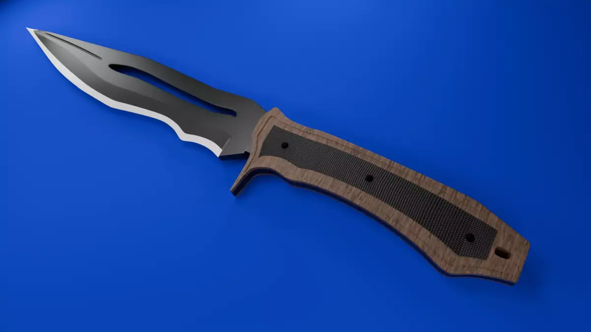Sharpe and nice knife  Low-poly 3D model