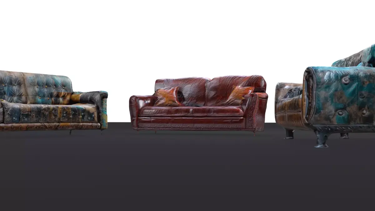 Steampunk Couch Pack Free low-poly 3D model