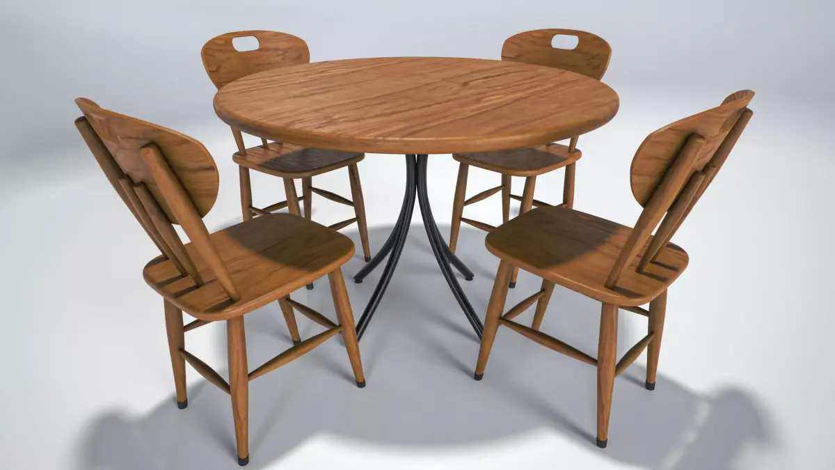 Round table Free low-poly 3D model purchase
