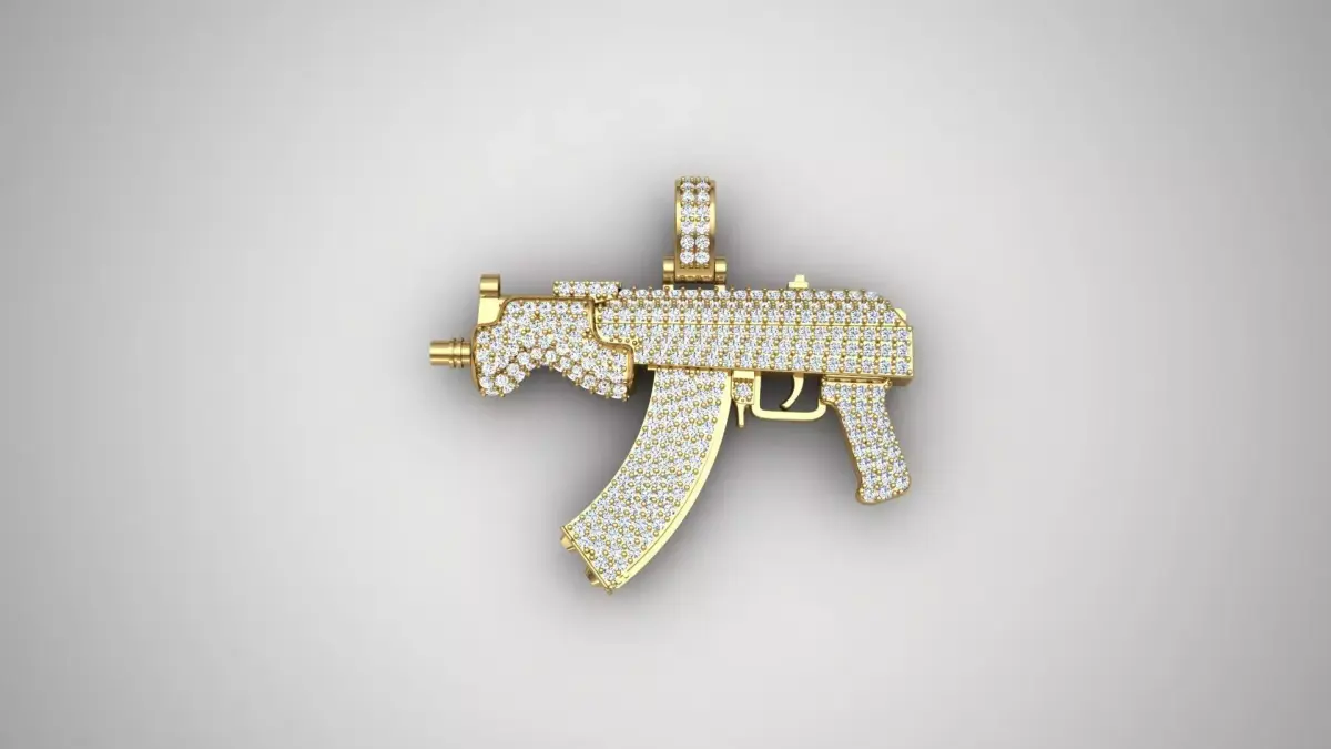Gun Necklace  3D print model
