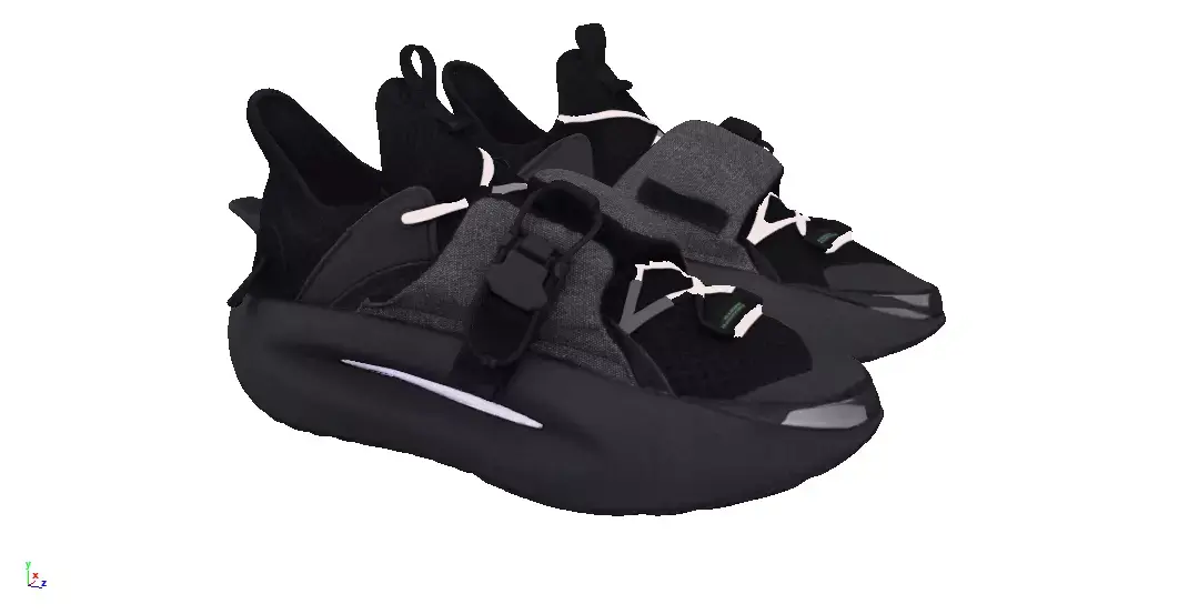 Cyberpunk fashion sneaker 7 Urban Techwear scifi future shoes Low-poly 3D model