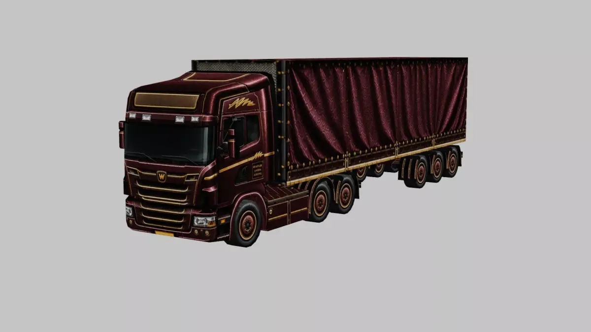 Cargo Semi Truck 3D Model 012 Low-poly 3D model
