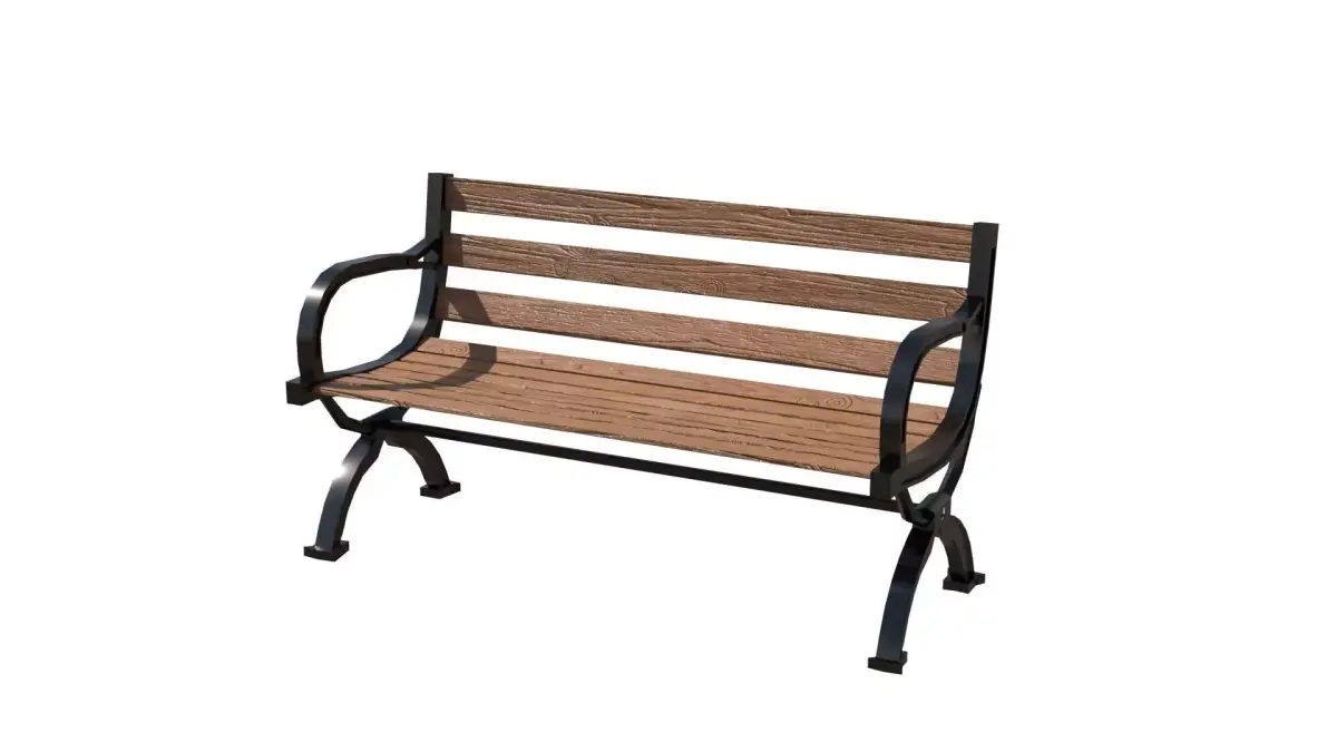 Wooden Bench 3D Model Low-poly 3D model purchase