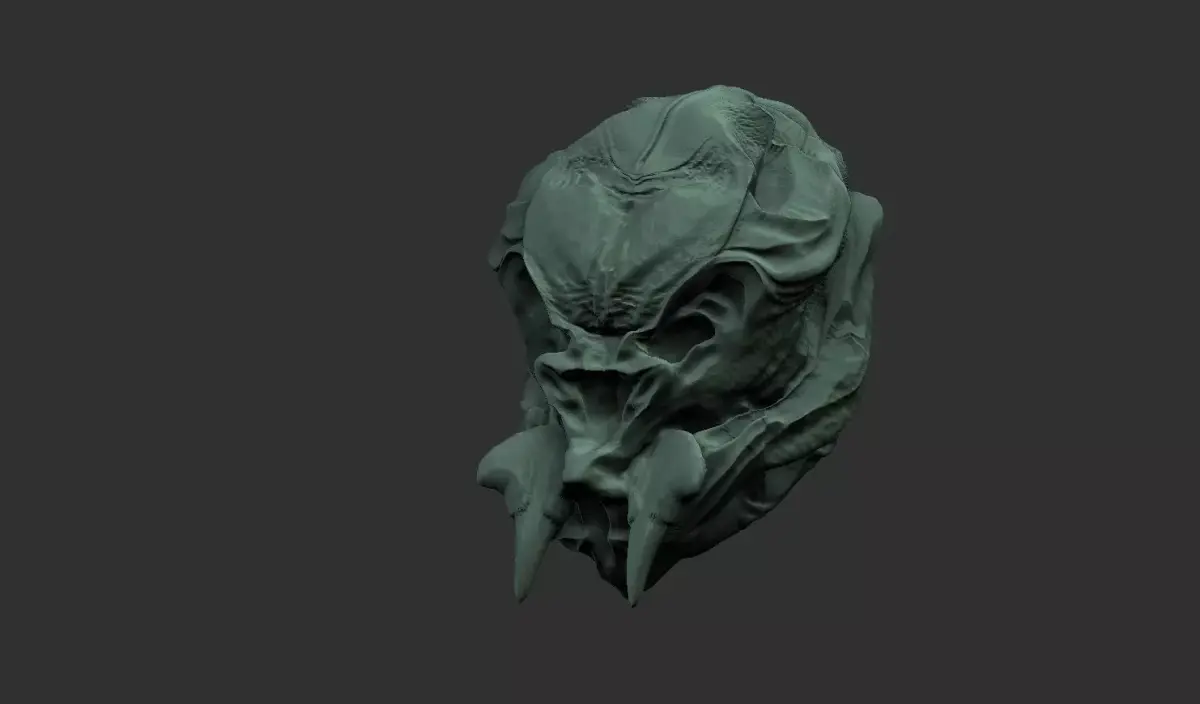 alien skull scifi planet  3D model purchase