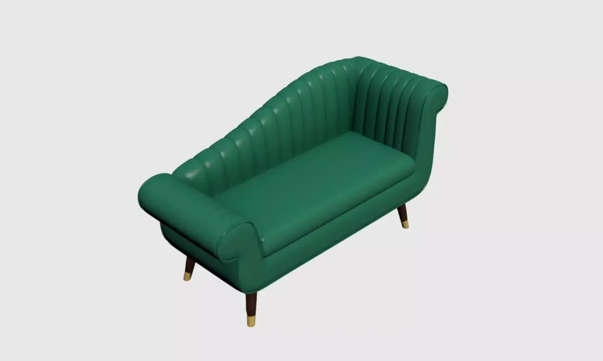 Modern Straight Sofa 3D Model Upholstered Seating to Interior 06 Free 3D model
