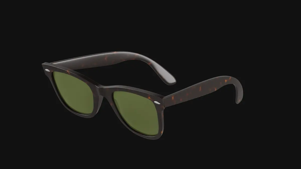 Hipster Sunglasses 3D model