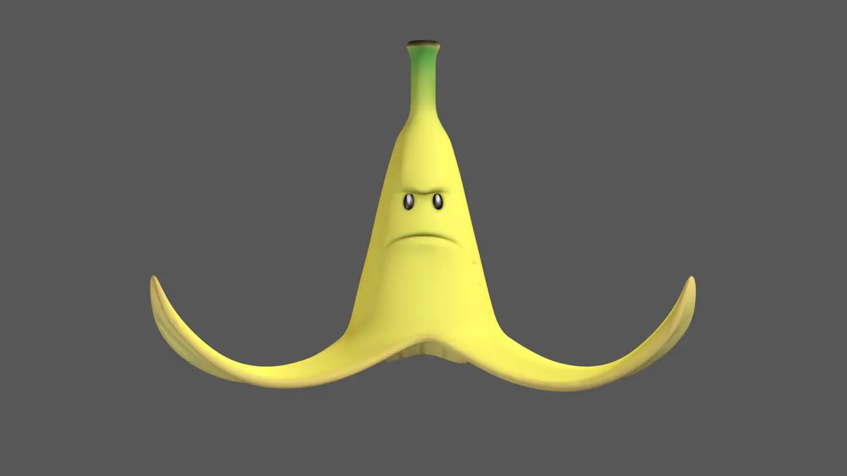 Giant Banana Mario Kart - Super Mario Assets 3D model