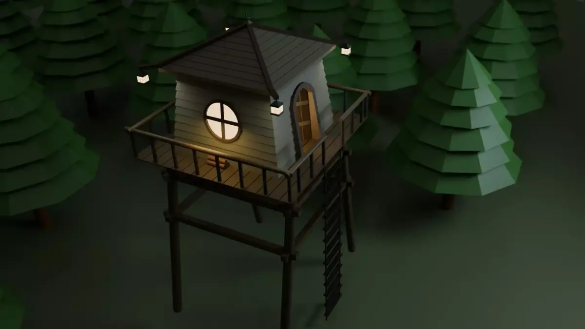 low poly watchtower Free 3D print model