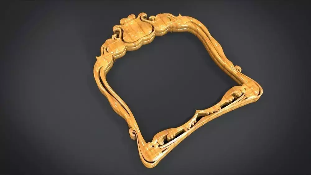 Simple Frame Ornament Furniture Low-poly 3D model