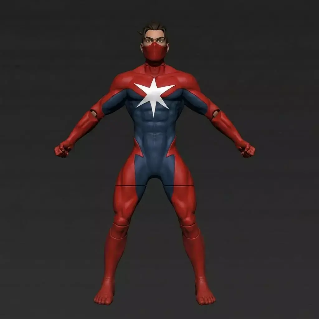 Star Guardian - Masked Superhero 3D Printable Figure 3D print model