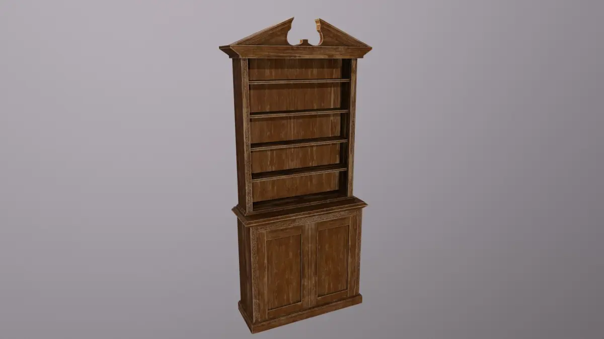Old Bookshelf 3D model