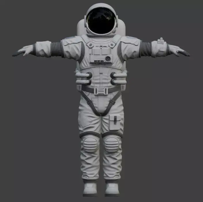 Realistic Astronaut Space Suit 3D model 7