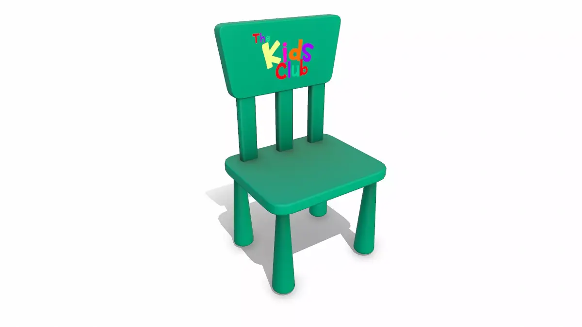 Kids Chair Low-poly PBR Free low-poly 3D model