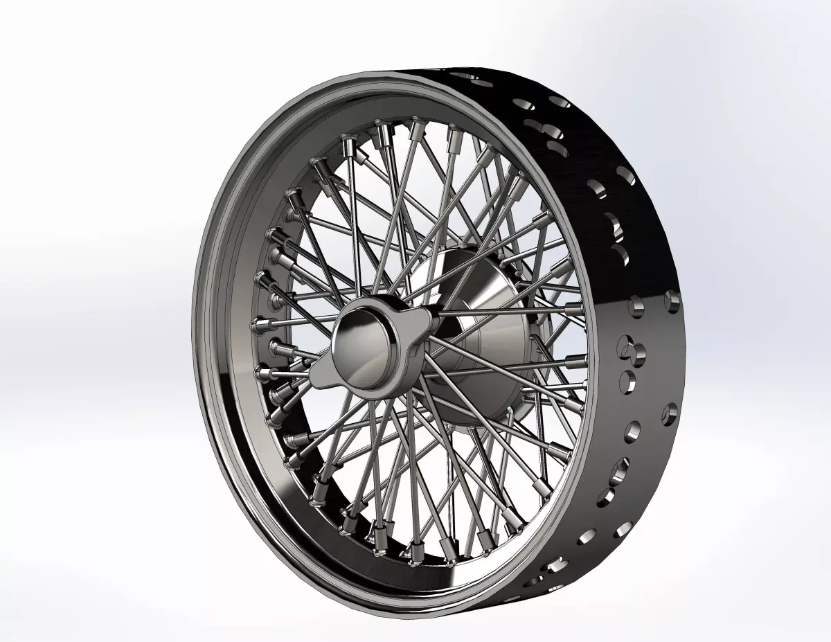Spoked Wheel DIY Assembly Kit Alfa-Romeo 2300 Monza 1931 3D print model