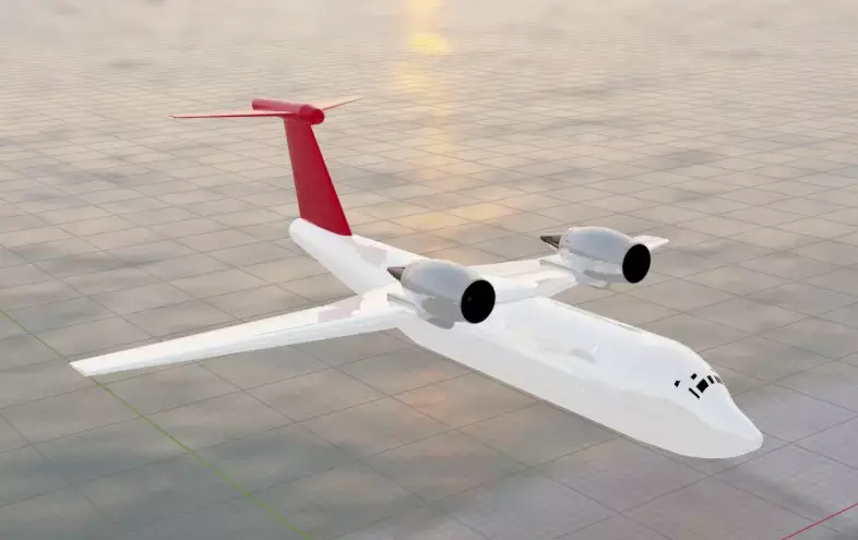 An-72A Style Twin-Engine Jet - Custom Military Plane Low-poly 3D model