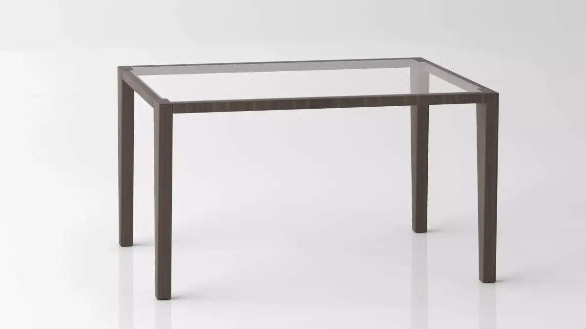 Wood Glass Coffee Table Free low-poly 3D model