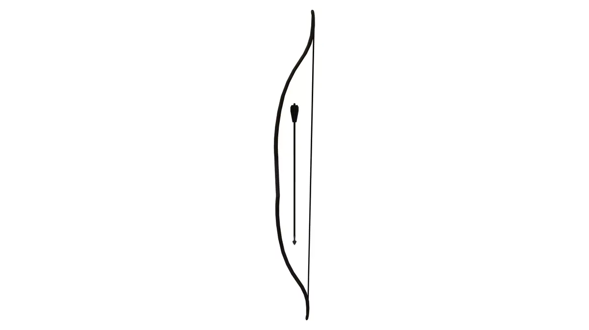 Hunter Bow With Arrow Low-poly 3D model