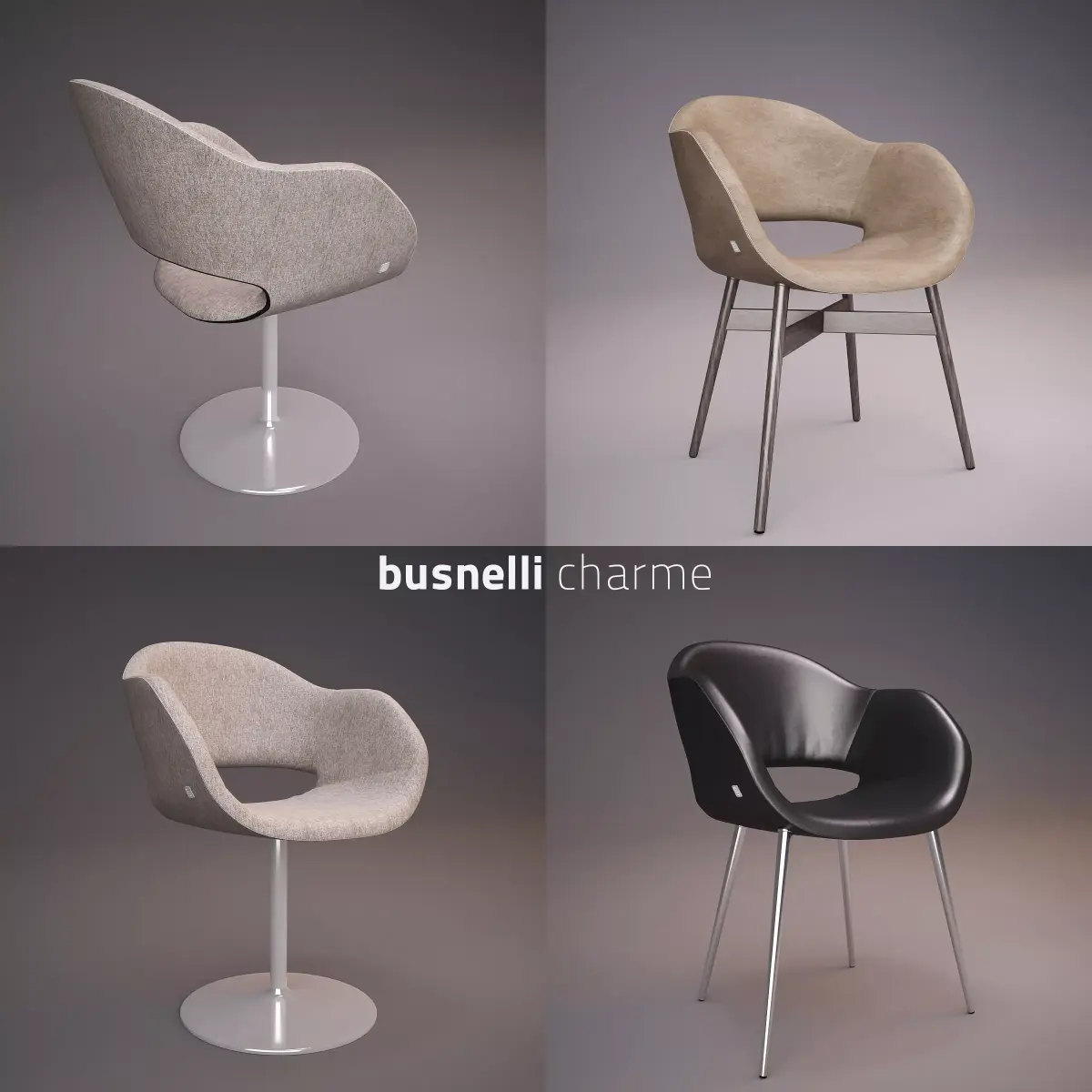 Busnelli Charme Chair Collection Free 3D model