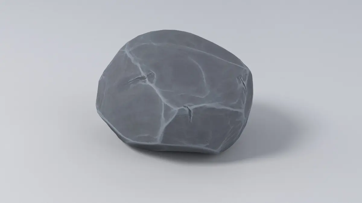 Cartoon Stone 01 3D model