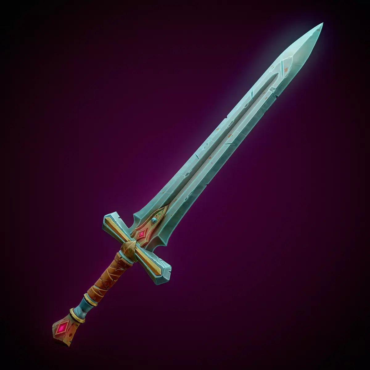 Sword Stylized Game Ready Low-poly 3D model
