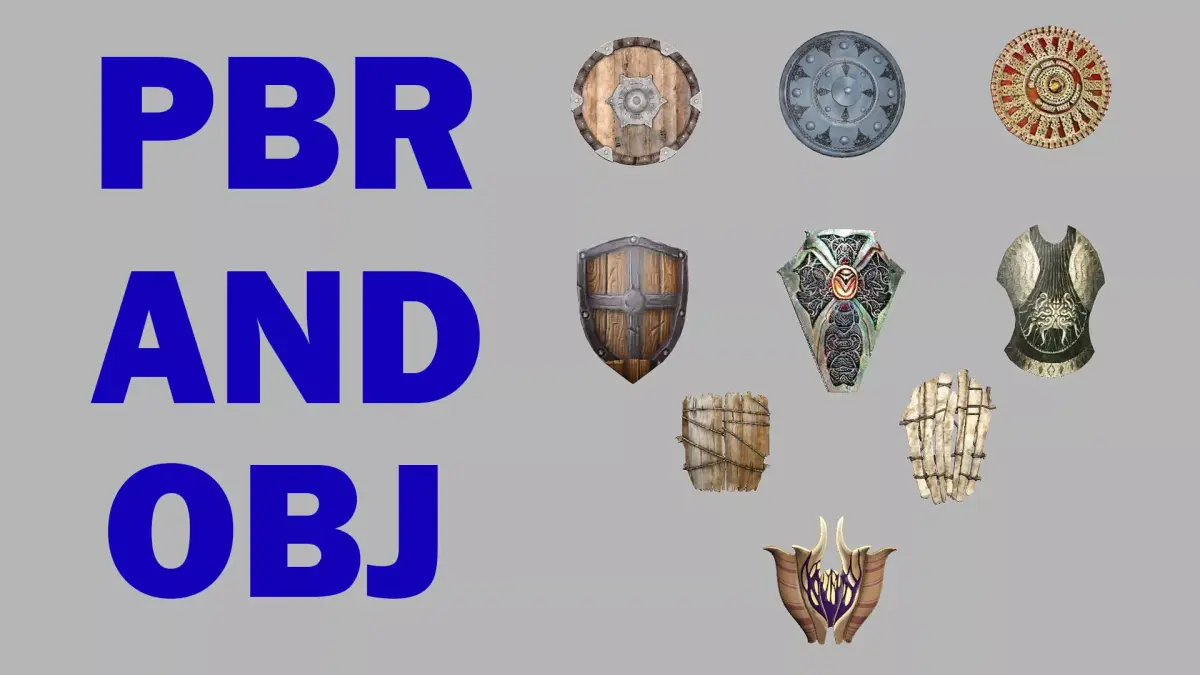Medieval Viking Shields Set Low-poly 3D Model Low-poly 3D model purchase