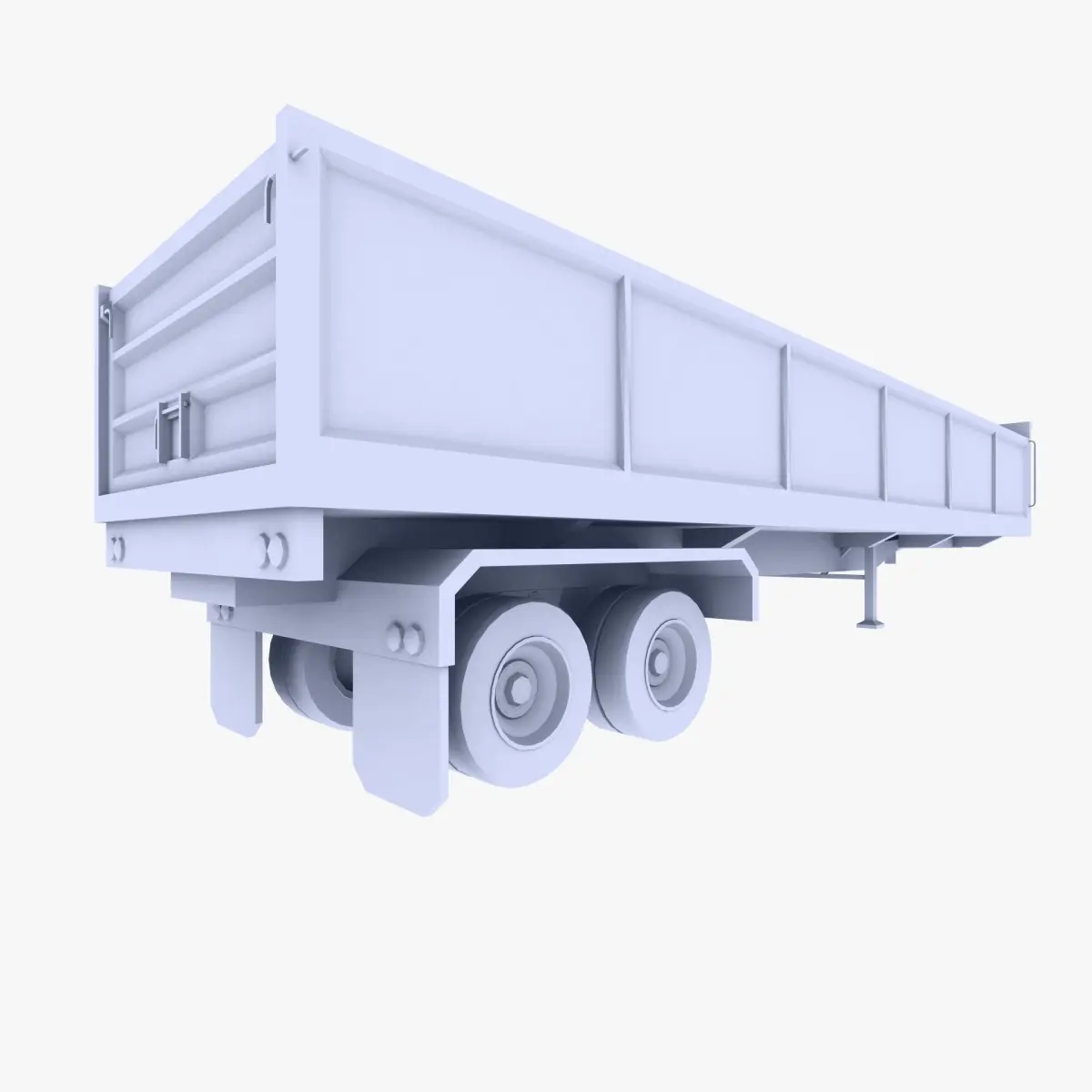 Truck Trailer 3 Low-poly 3D model