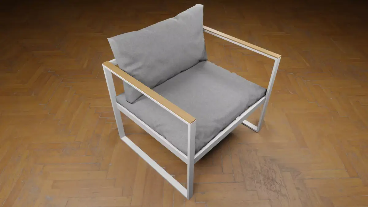 Malibu Outdoor Armchair Low-poly 3D model