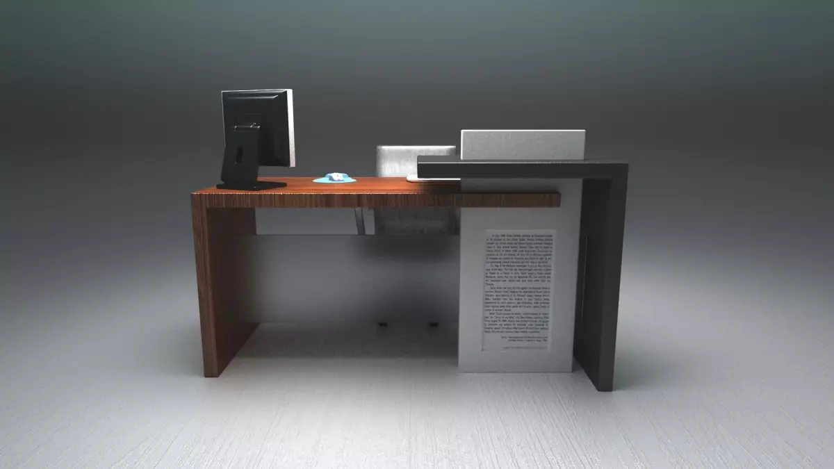 FREE Modern reception desk 3d model Free 3D model