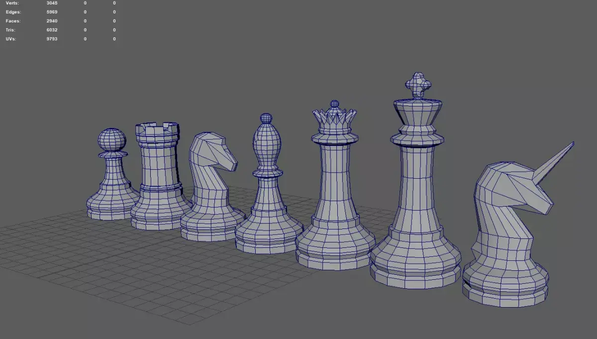 Chess pieces Free 3D model purchase