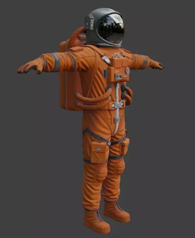 Realistic Astronaut Space Suit 3D model 12