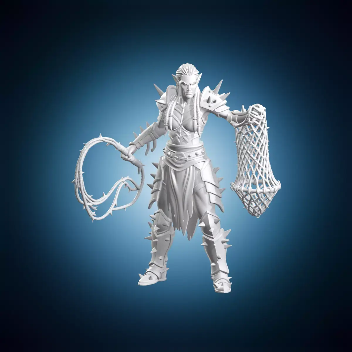 Elf Gladiator Shadow Miniature 3D print model
