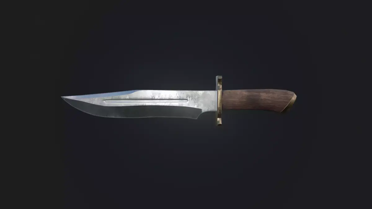Bowie Knife Low-poly 3D model purchase