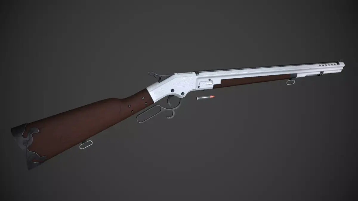 Game Ready Winchester revolver Low-poly 3D model