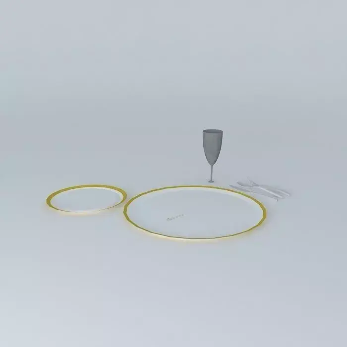 s gold cup and glass Free 3D model
