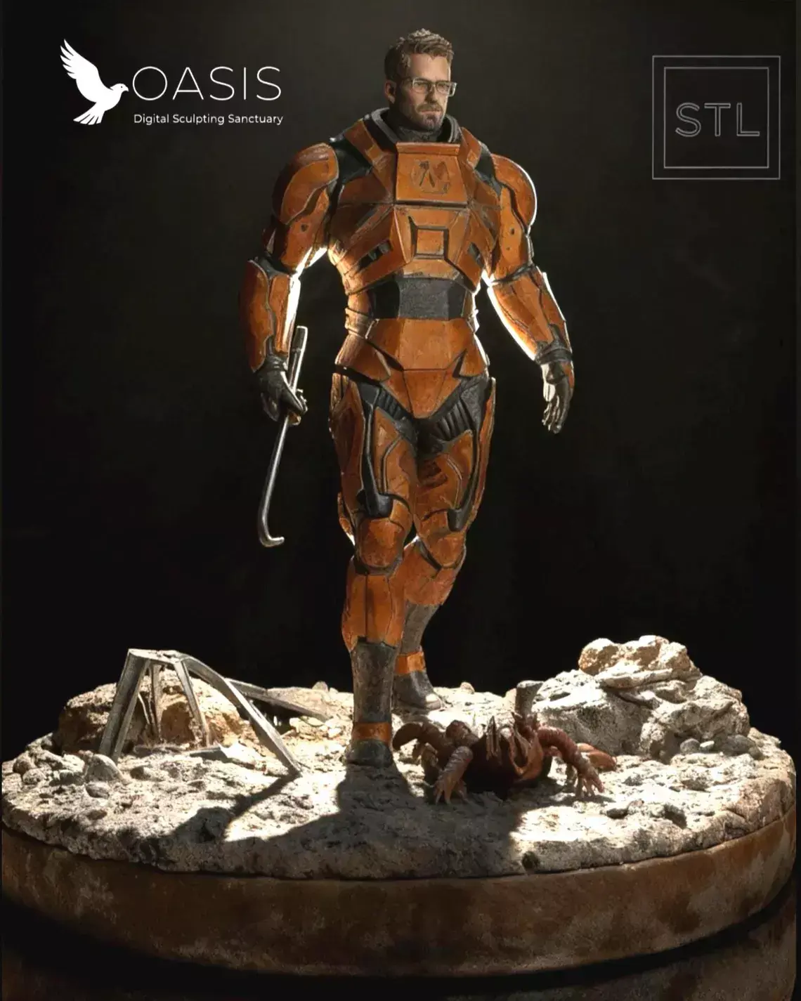 Gordon Freeman STL  Half Life Character Figurine 3D print model