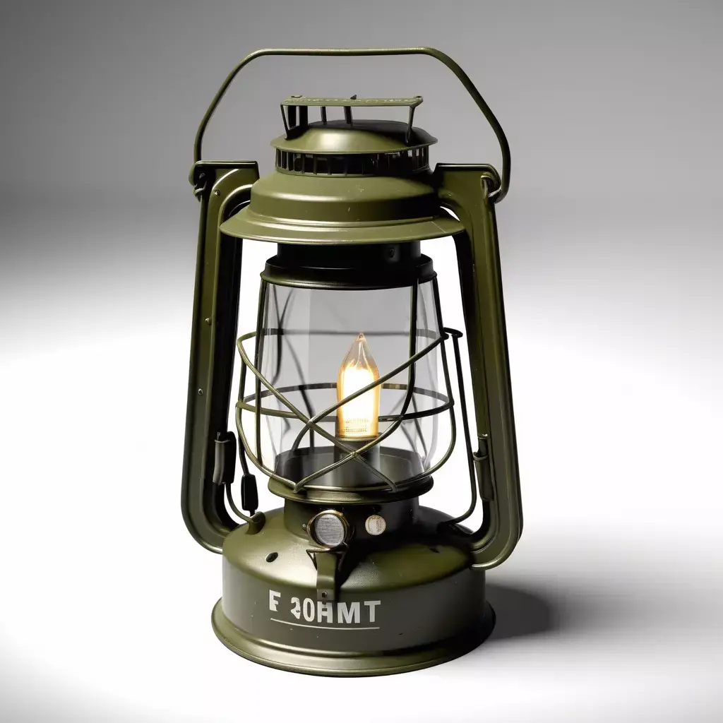 Military Style Camping Lantern Lamp Low-poly 3D model