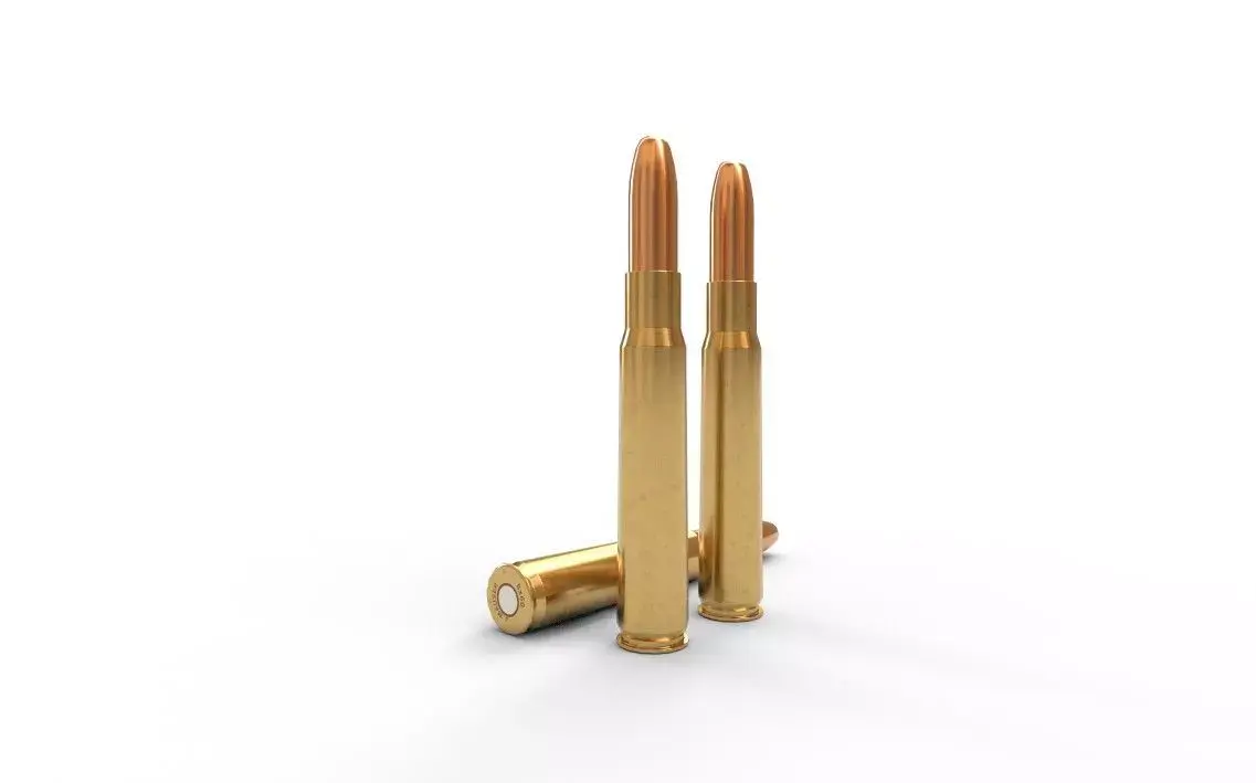 8x60mm J Mauser Low-poly 3D model