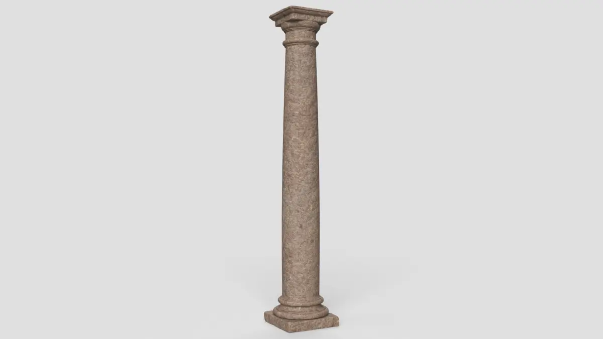 Granite Tuscan Column 3D model