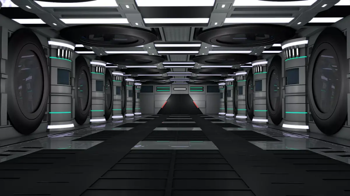 Sci Fi Corridor Interior 3D model 5