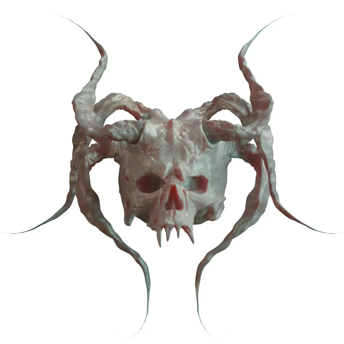 Devil Skull With Horns 3D model