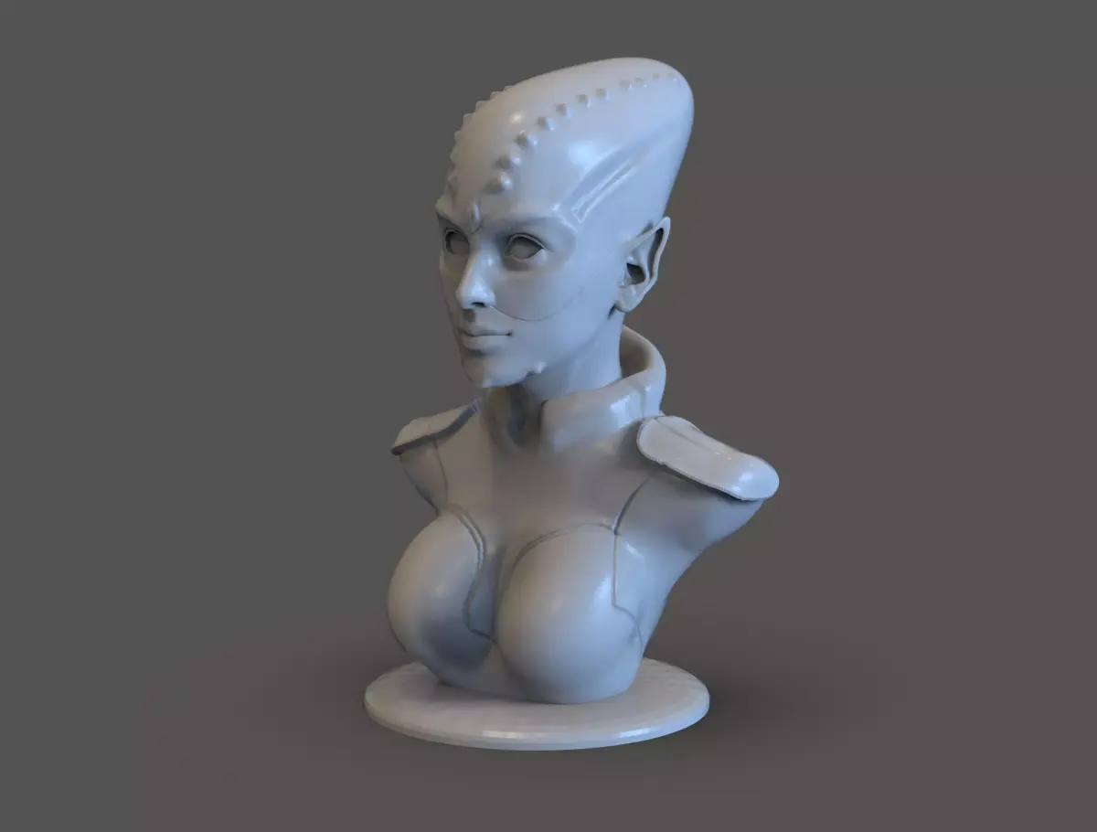Alien Women Bust 3D print model purchase